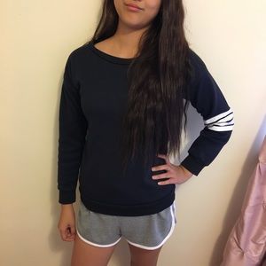 Thome Browne Navy Classic Four Bar Sweatshirt